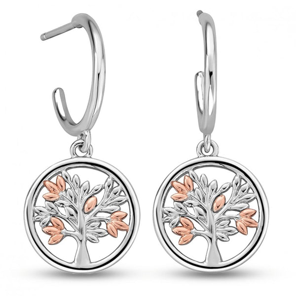 Clogau Ladies Tree of Life Silver Earring Drops