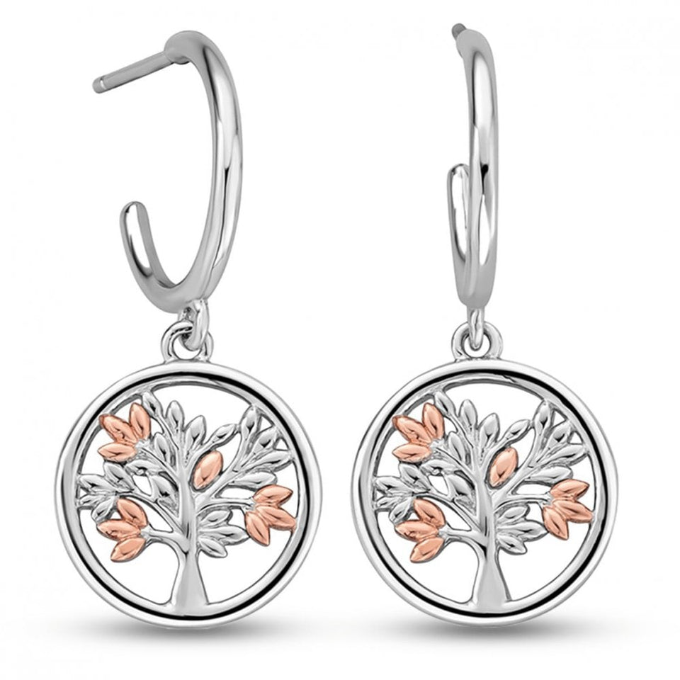 Clogau Ladies Tree of Life Silver Earring Drops