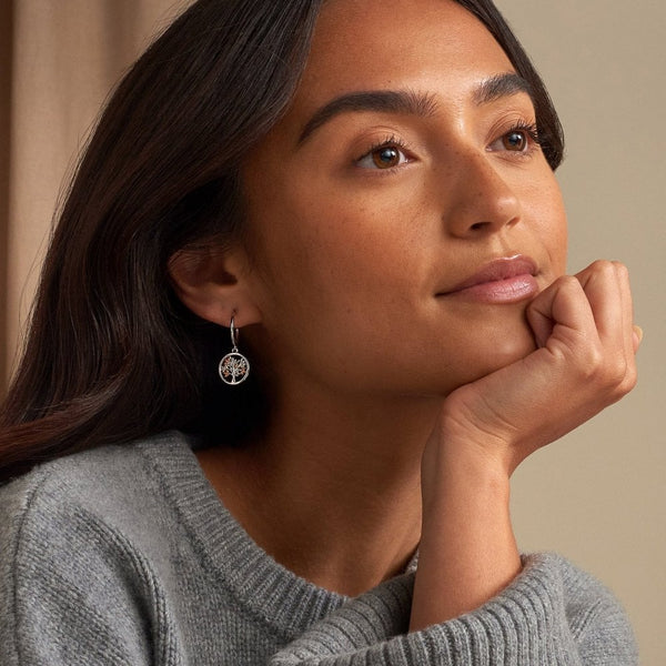 Clogau Ladies Tree of Life Silver Earring Drops