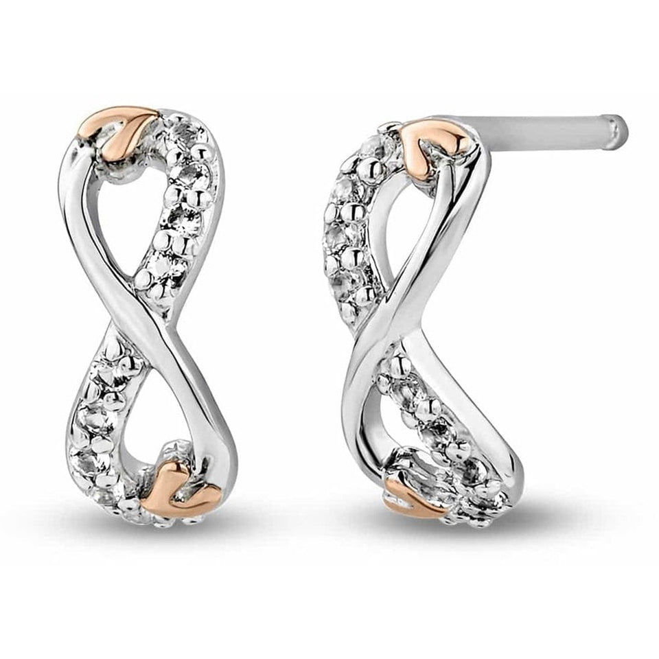 Clogau Ladies Tree of Life Topaz Infinity Earring Studs