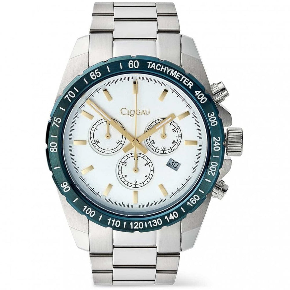 Clogau Men's Brenig Blue & Gold Chronograph Watch
