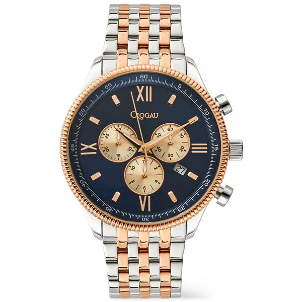 Clogau Men's Dinas Rose & Navy Chronograph Watch