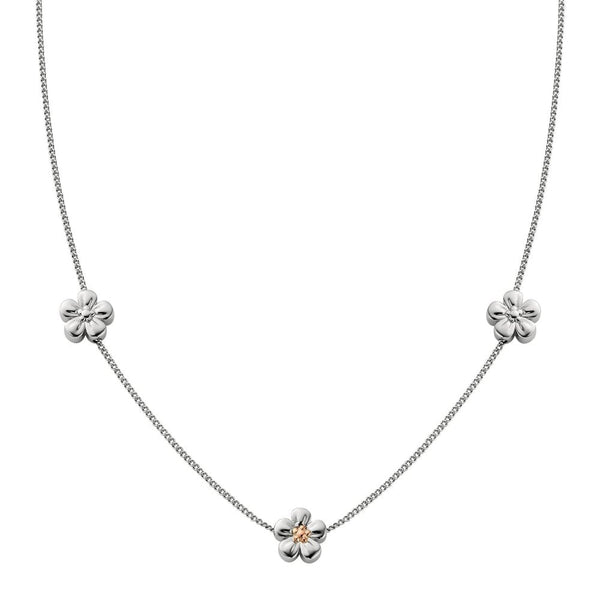 Clogau Nature's Wonder Sterling Silver Forget-Me-Not Adjustable Necklace
