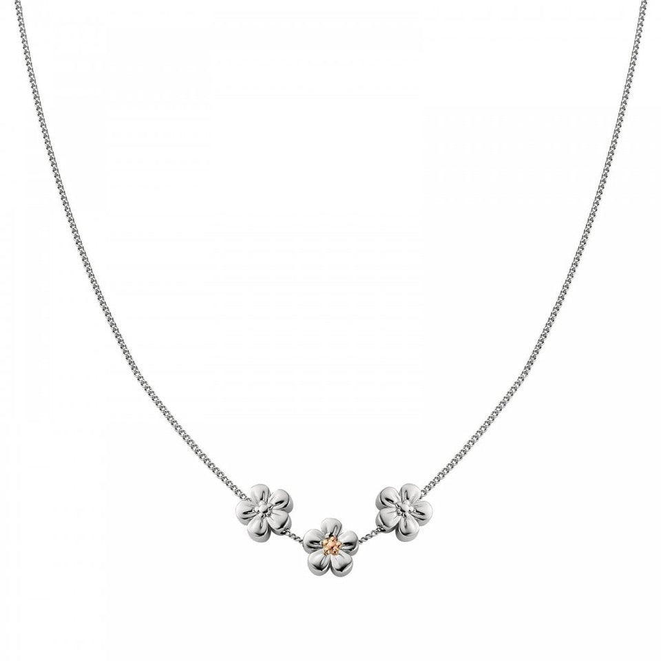 Clogau Nature's Wonder Sterling Silver Forget-Me-Not Adjustable Necklace