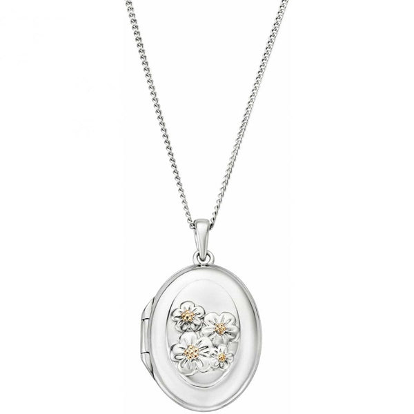 Clogau Nature's Wonder Sterling Silver Forget-Me-Not Locket