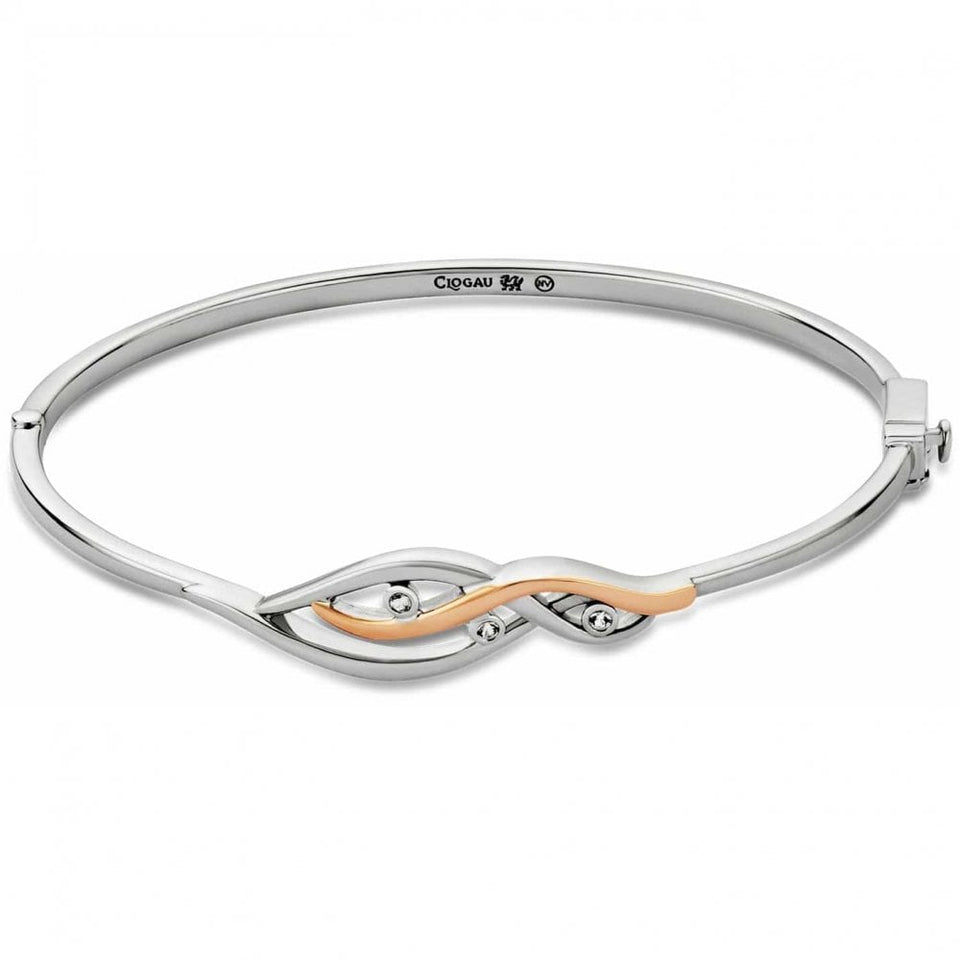 Clogau Nature's Wonder Sterling Silver Waterfall Bangle with Topaz