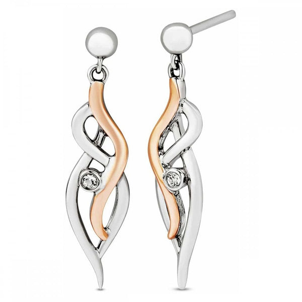 Clogau Nature's Wonder Sterling Silver Waterfall Drop Earrings with Topaz