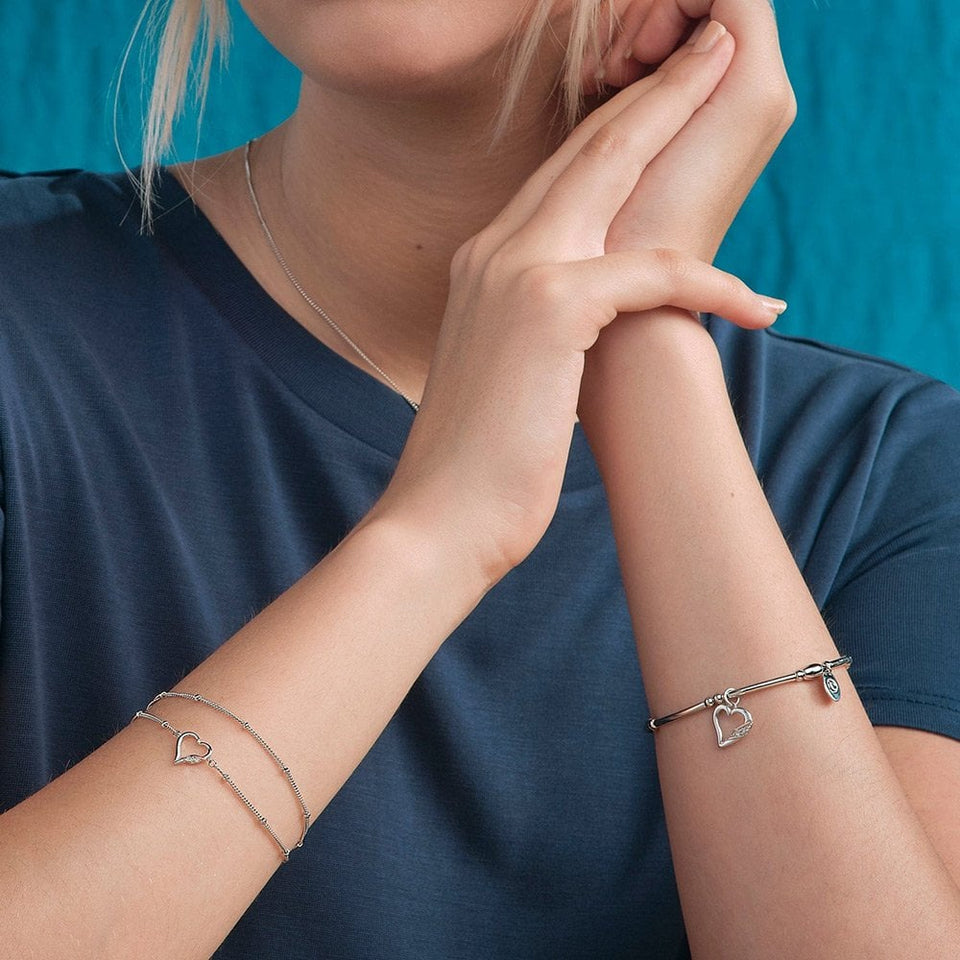 Clogau Past, Present Future Double Heart Chain Bracelet