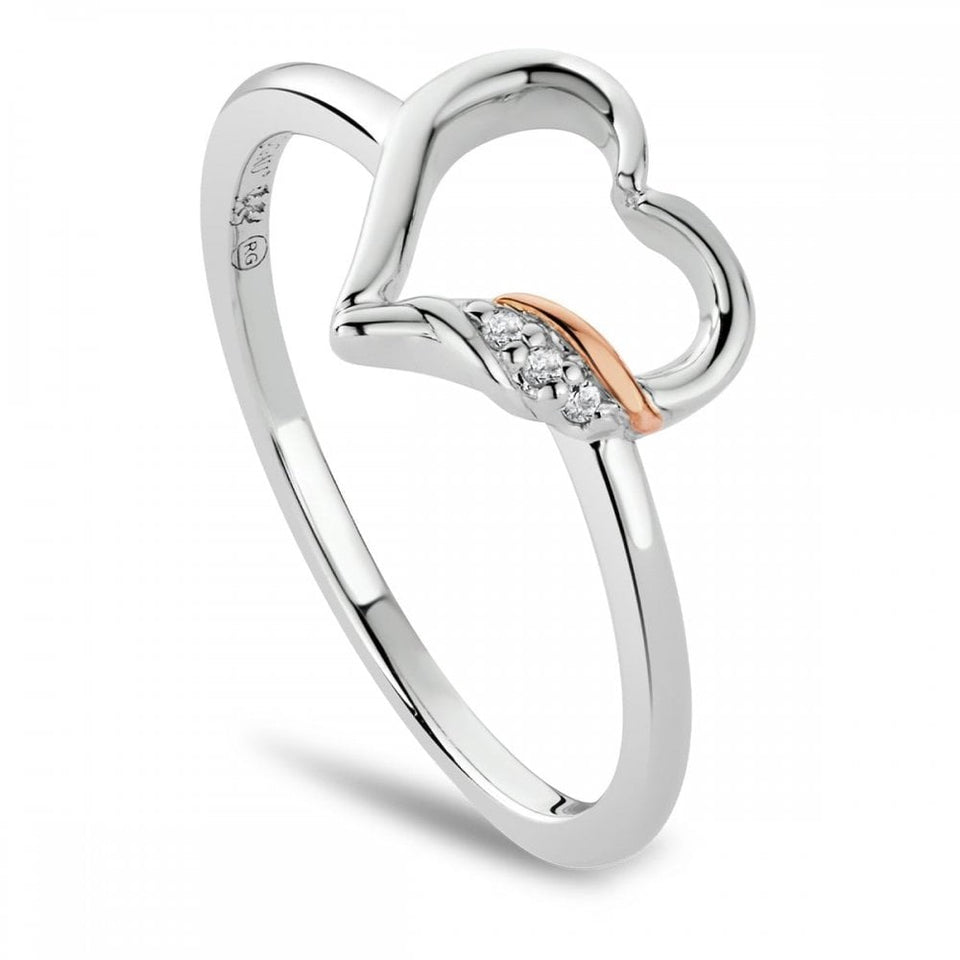Clogau Past Present Future White Topaz Ring