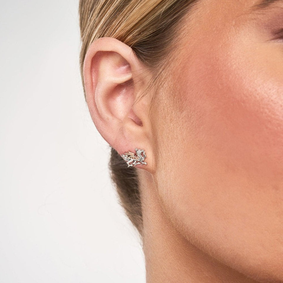 Clogau Welsh Dragon Stud Earrings