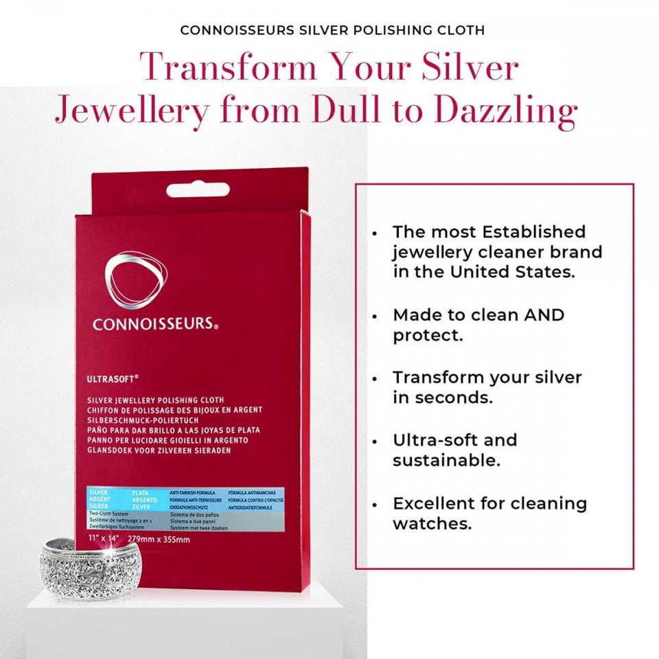 Connoisseurs Silver UltraSoft® Jewellery Polishing Cloth