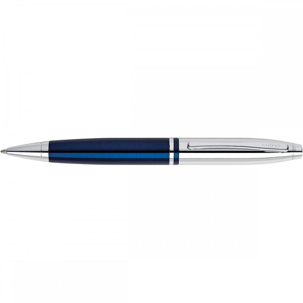 Cross Calais - Chrome & Blue Lacquer Ballpoint Pen