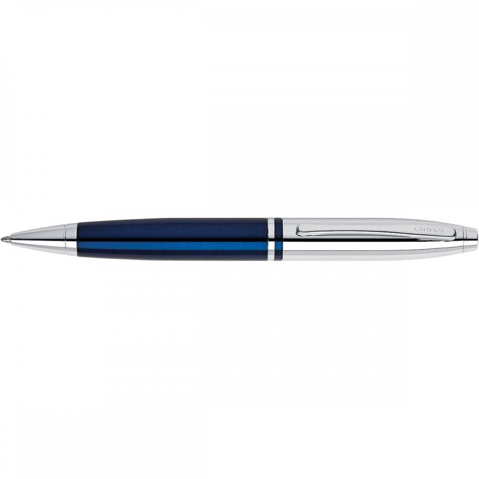 Cross Calais - Chrome & Blue Lacquer Ballpoint Pen