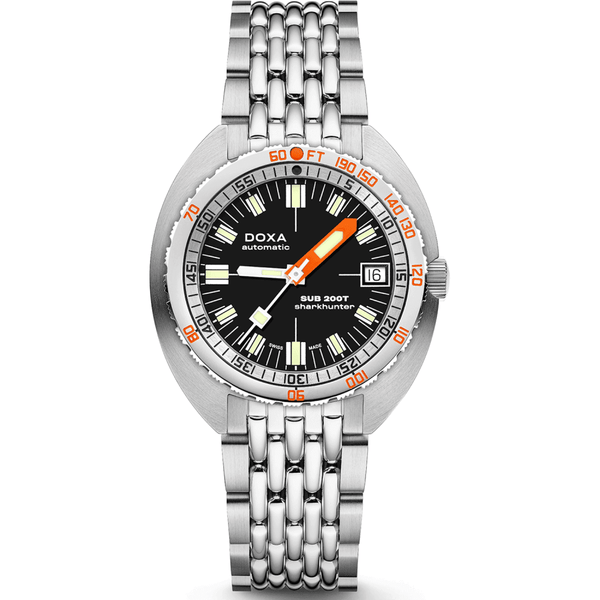 Doxa Men's SUB 200T Sharkhunter 39mm Black Iconic Dial Watch