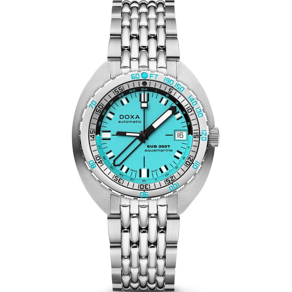 Doxa Men's SUB 250T GMT 40mm Aquamarine Watch