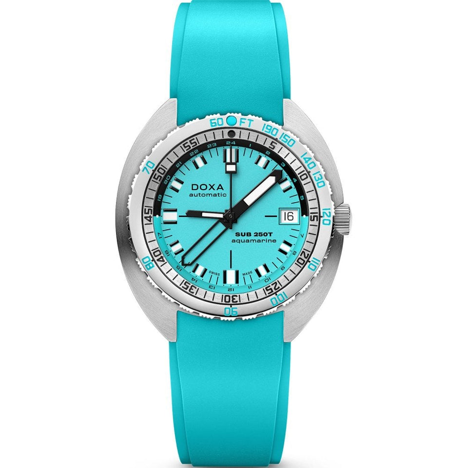 Doxa Men's SUB 250T GMT 40mm Aquamarine Watch