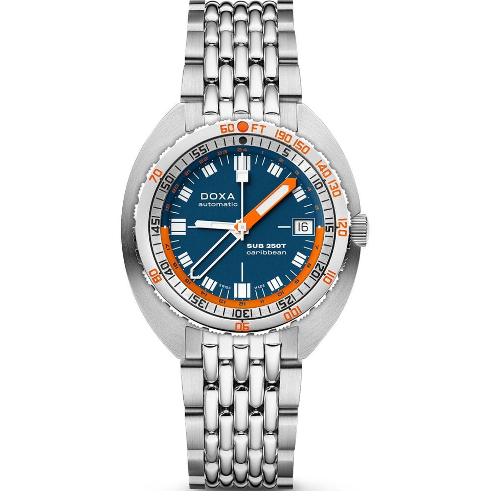 Doxa Men's SUB 250T GMT 40mm Caribbean Watch