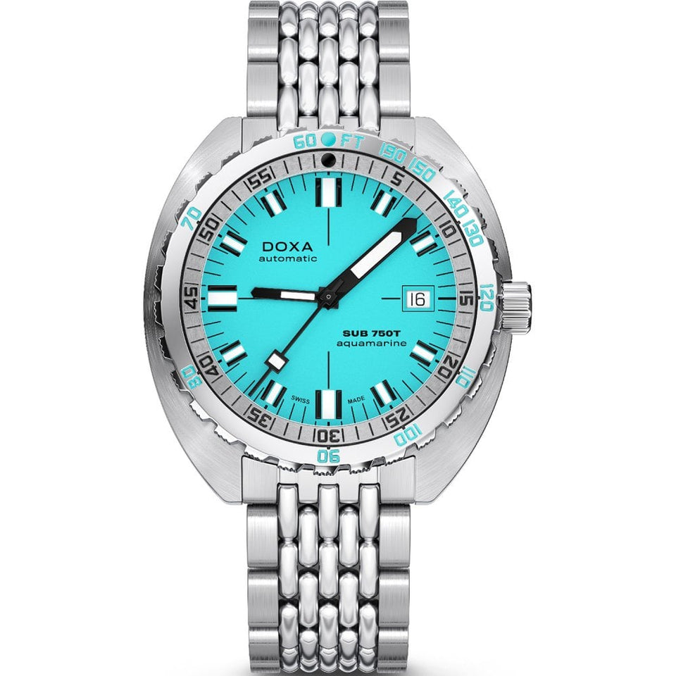 Doxa Men's SUB 750T 45mm Automatic Aquamarine Watch
