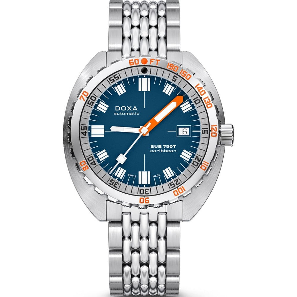 Doxa Men's SUB 750T 45mm Automatic Caribbean Watch