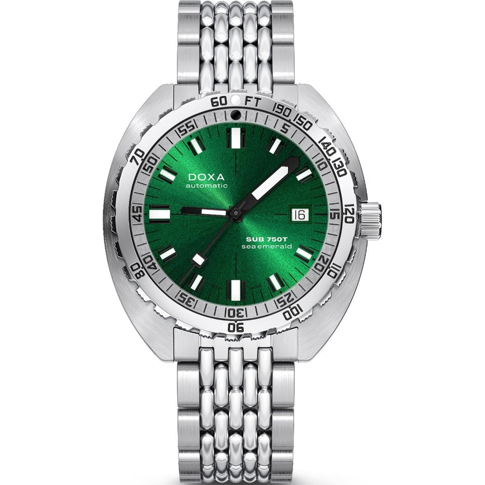 Doxa Men's SUB 750T 45mm Automatic Sea Emerald Watch