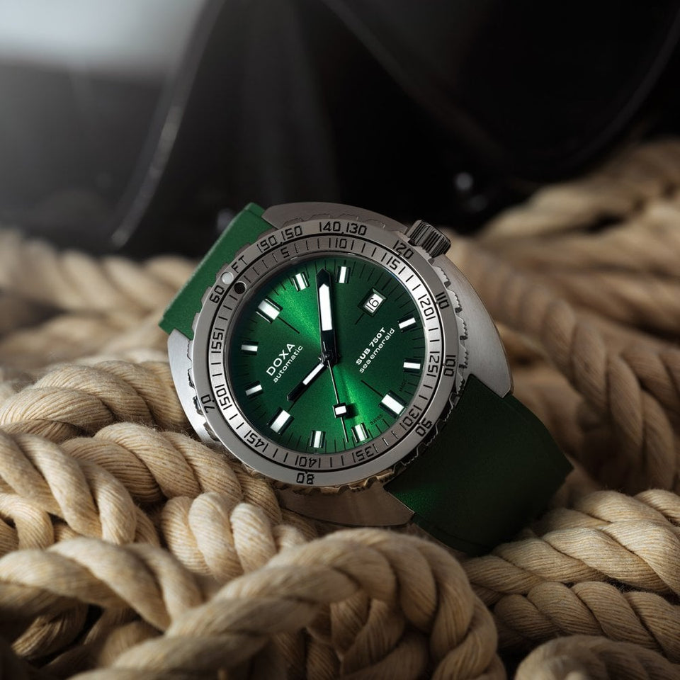 Doxa Men's SUB 750T 45mm Sea Emerald Automatic Watch