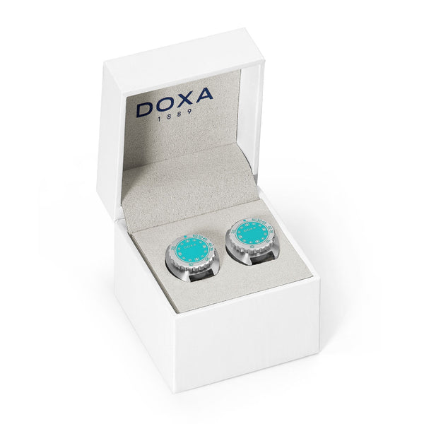 Doxa Stainless Steel SUB Aquamarine Cufflinks