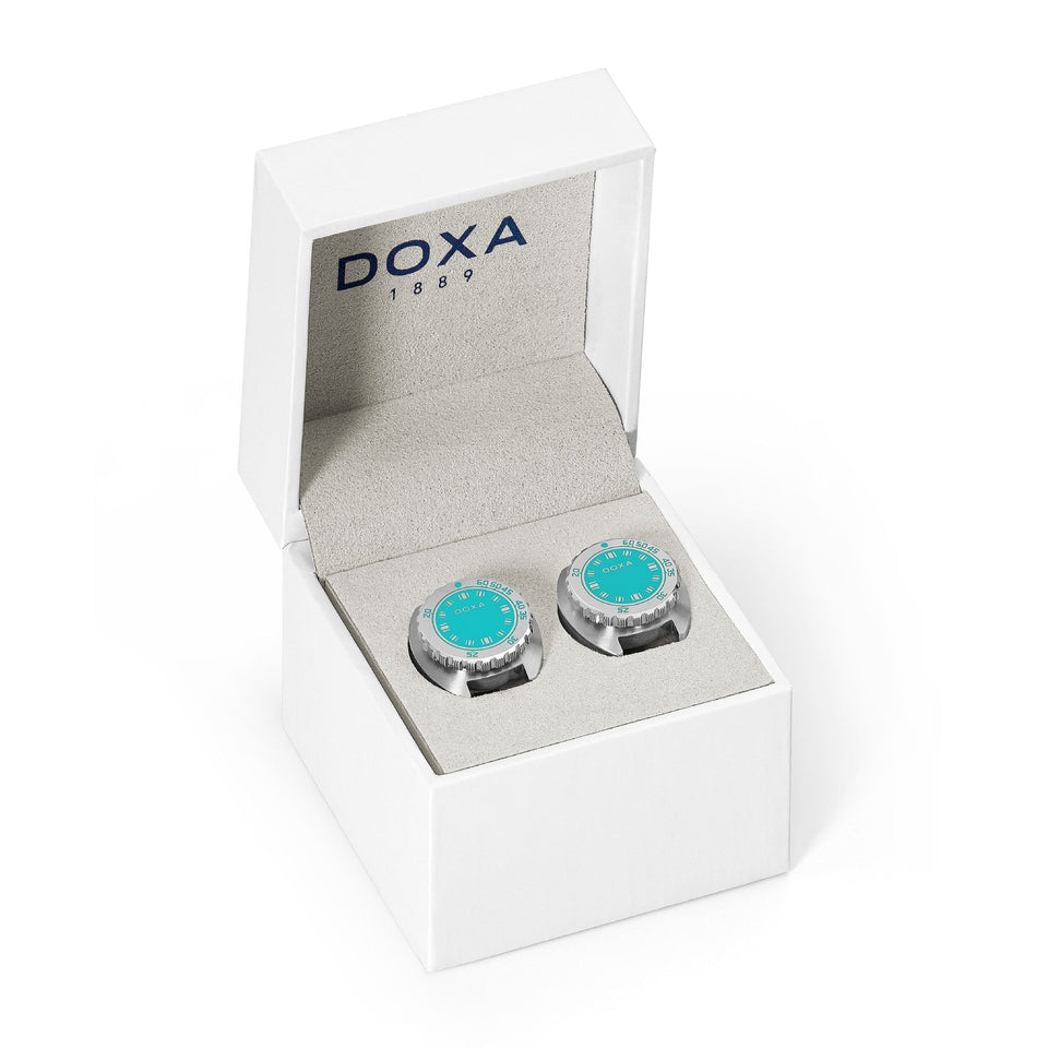 Doxa Stainless Steel SUB Aquamarine Cufflinks