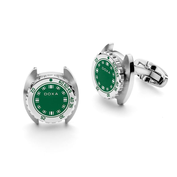 Doxa Stainless Steel SUB Sea Emerald Cufflinks