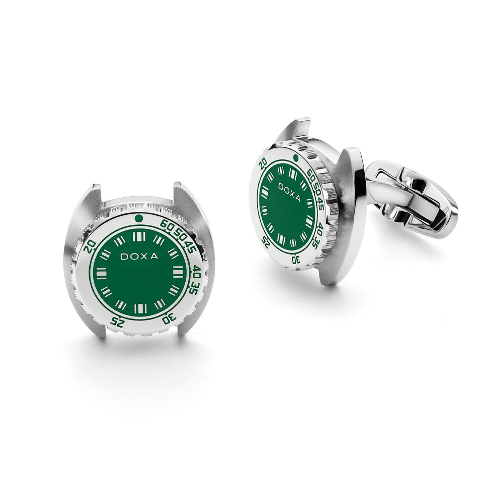 Doxa Stainless Steel SUB Sea Emerald Cufflinks