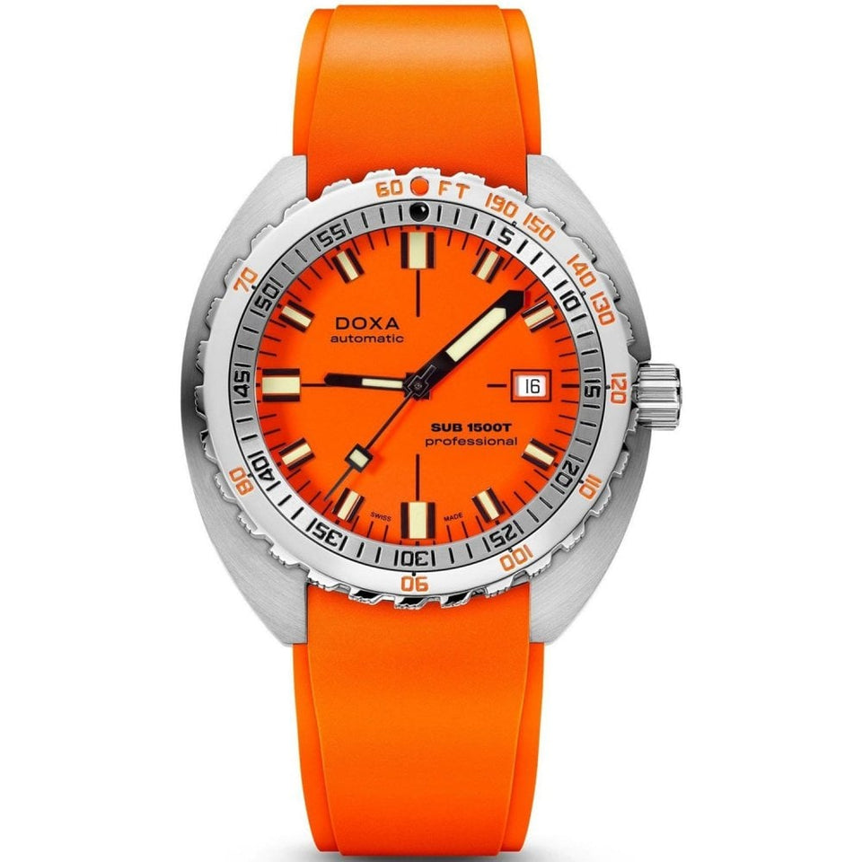 Doxa SUB 1500T Professional Rubber Watch, Orange