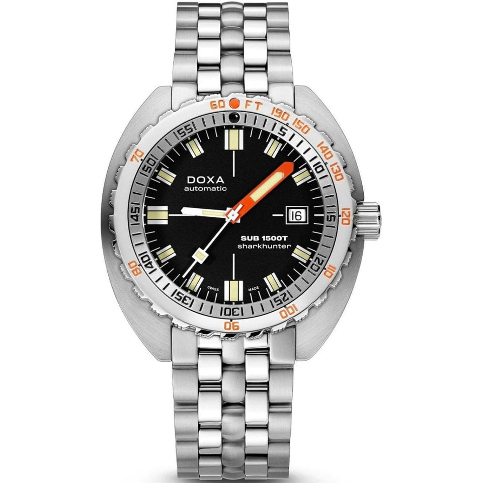 Doxa SUB 1500T Sharkhunter Bracelet Watch, Black
