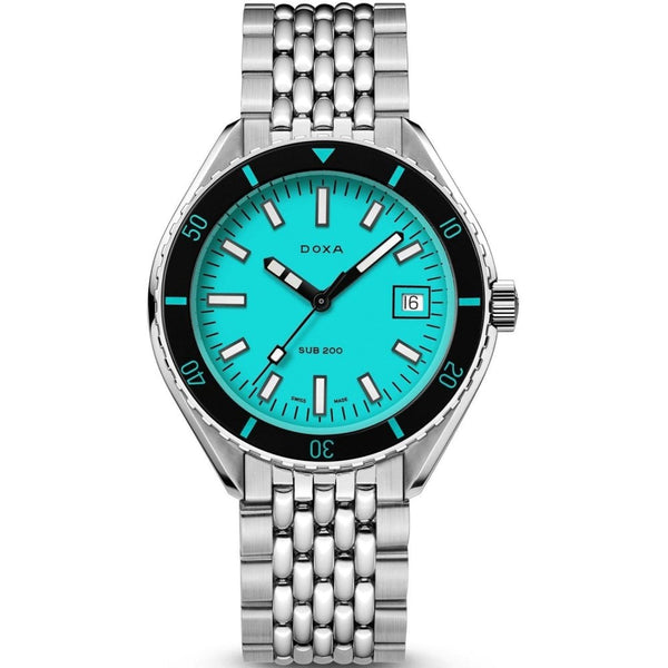 Doxa SUB 200 Aquamarine Bracelet Watch, Turquoise