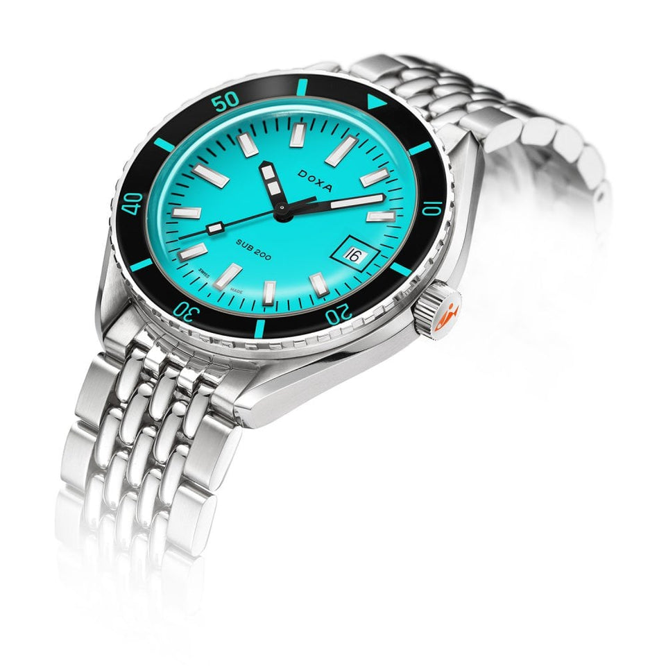 Doxa SUB 200 Aquamarine Bracelet Watch, Turquoise