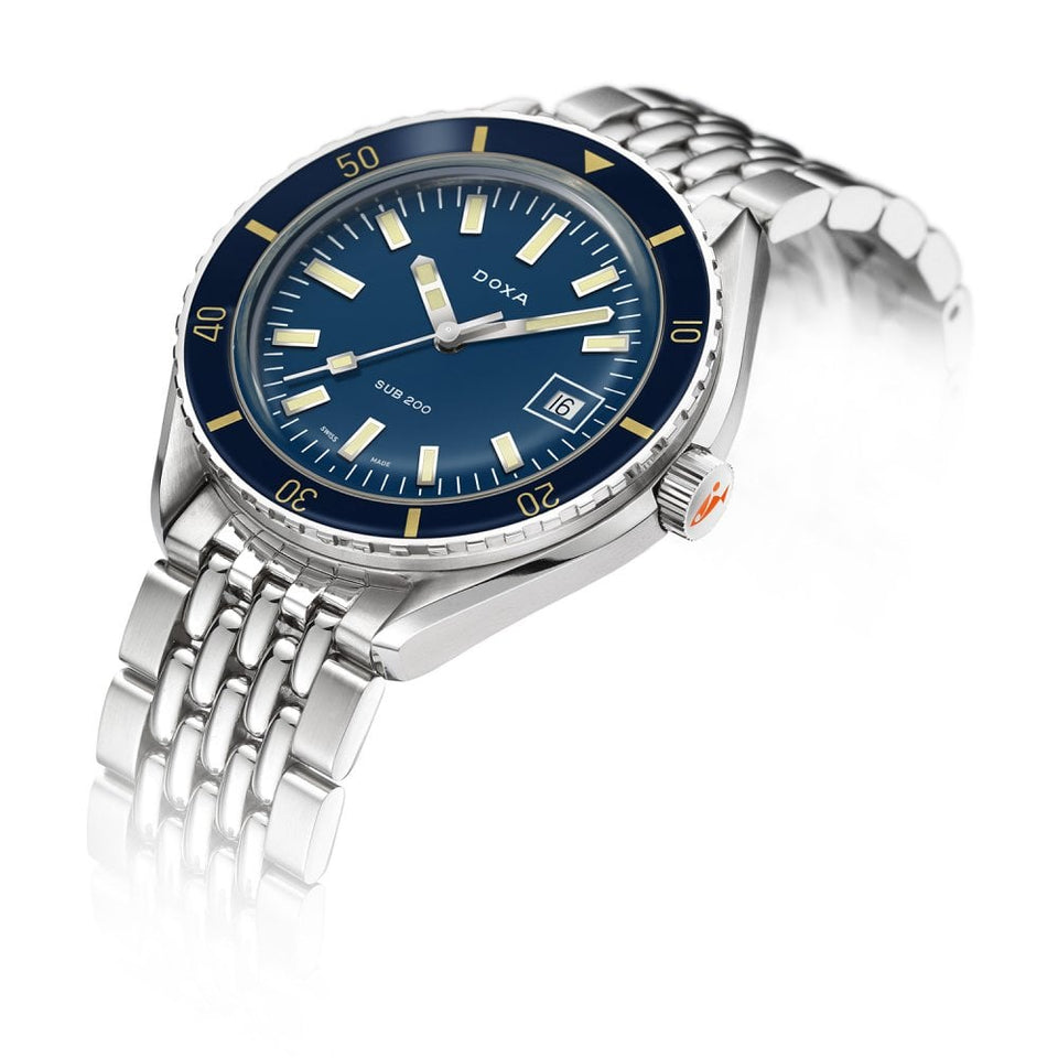 Doxa SUB 200 Caribbean Bracelet Watch, Blue
