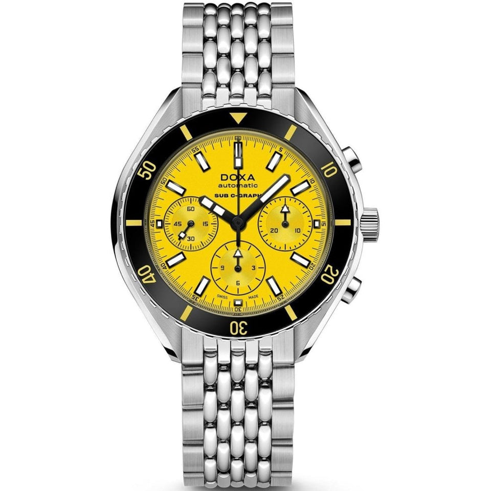 Doxa SUB 200 Chronograph Divingstar Bracelet Watch, Yellow