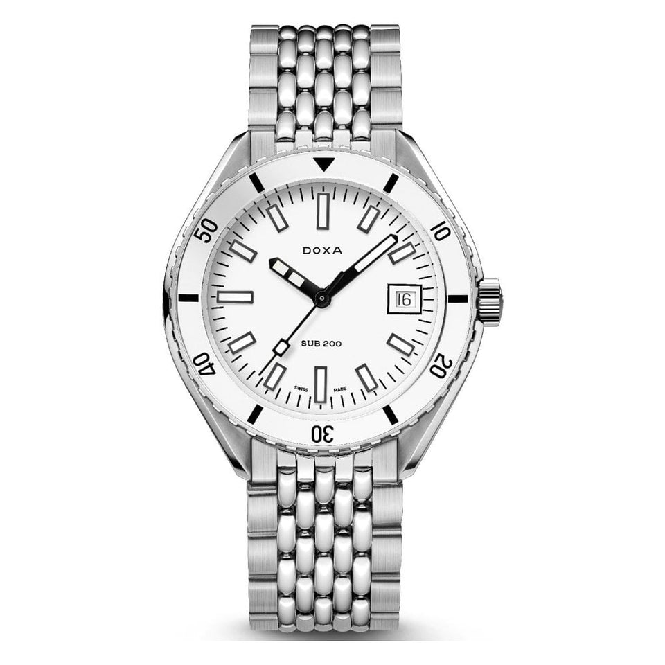 Doxa SUB 200 Divingstar Bracelet Watch, White