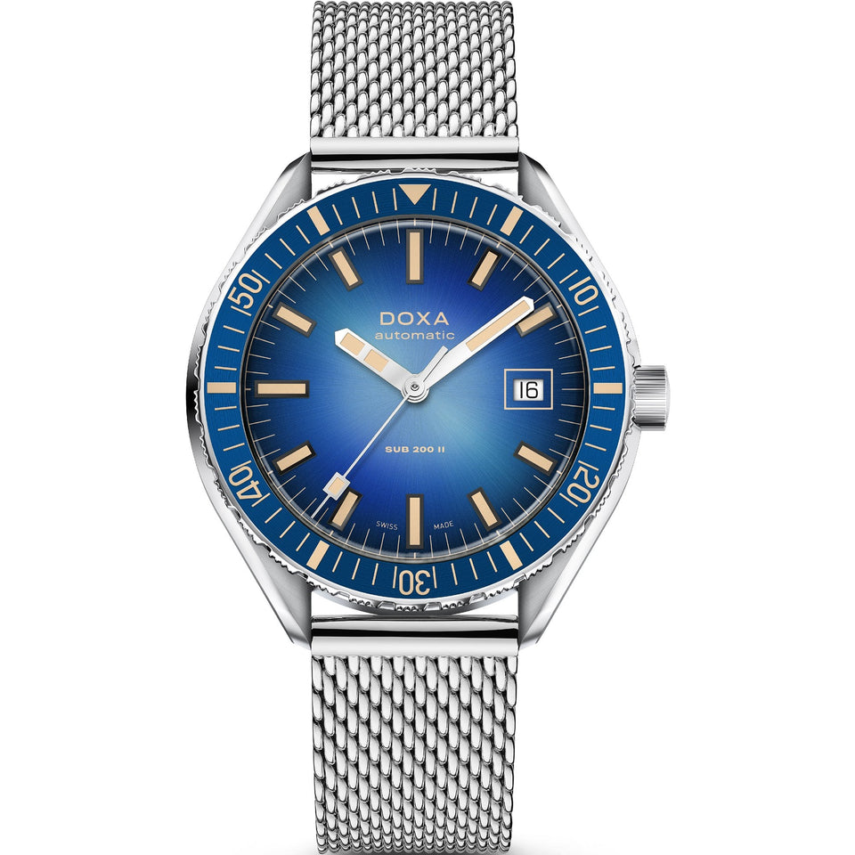 Doxa SUB 200 II Caibbean Men's Mesh Bracelet Watch