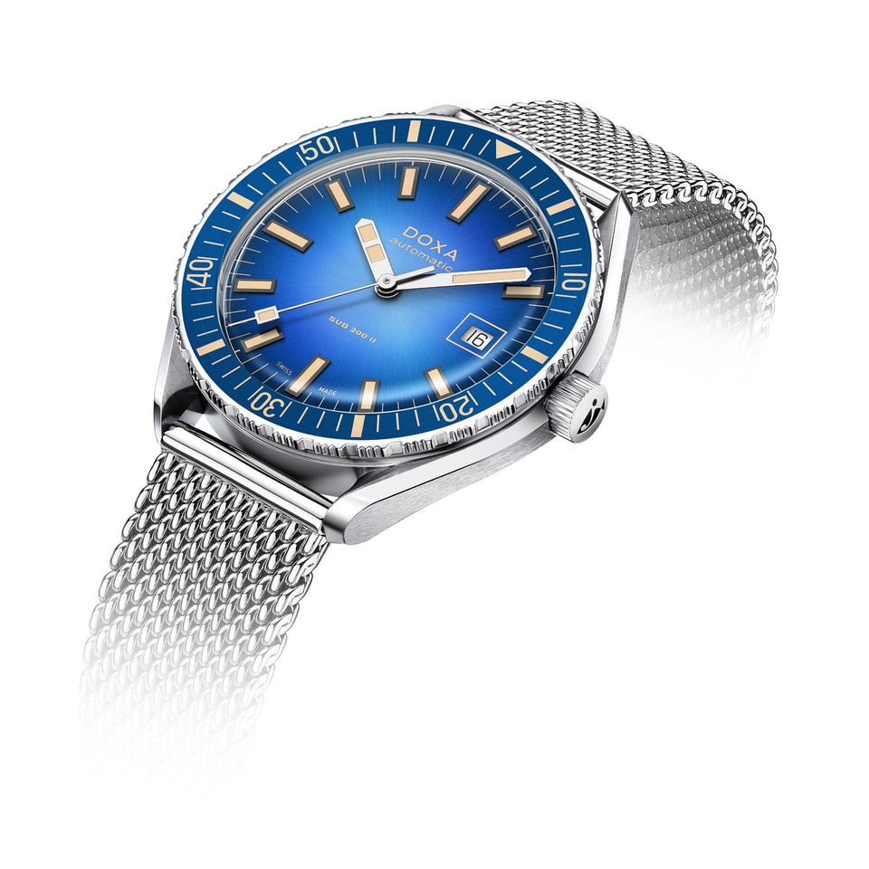 Doxa SUB 200 II Caibbean Men's Mesh Bracelet Watch
