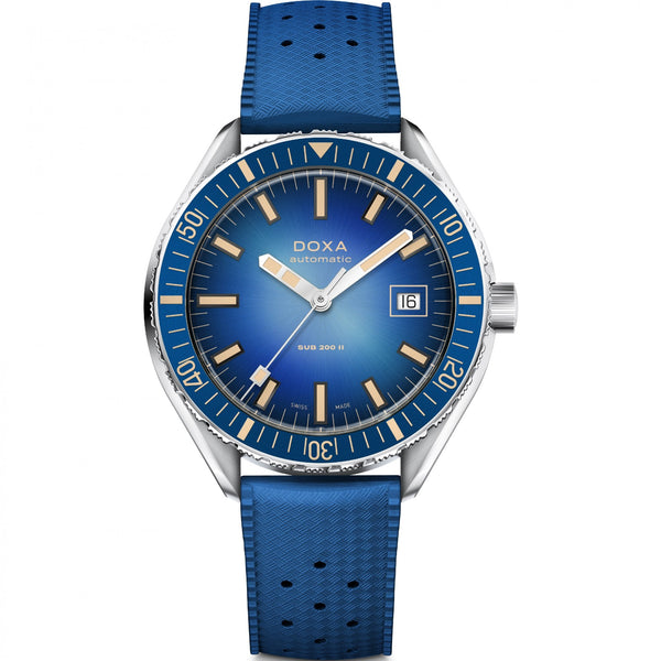 Doxa SUB 200 II Caibbean Men's Rubber Strap Watch