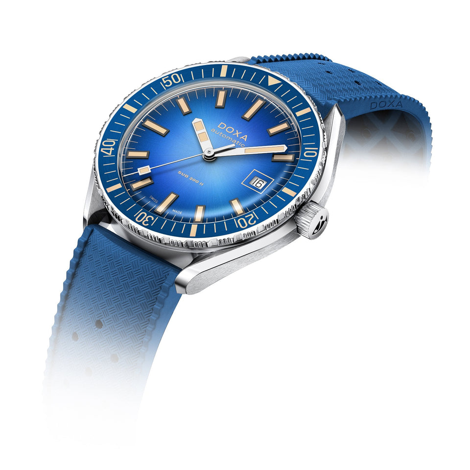 Doxa SUB 200 II Caibbean Men's Rubber Strap Watch