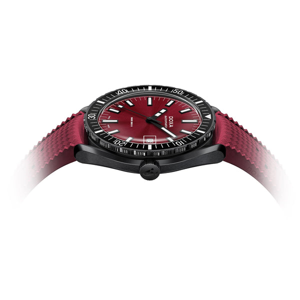 Doxa SUB 200 II Redcoral Men's Red Rubber Strap Watch