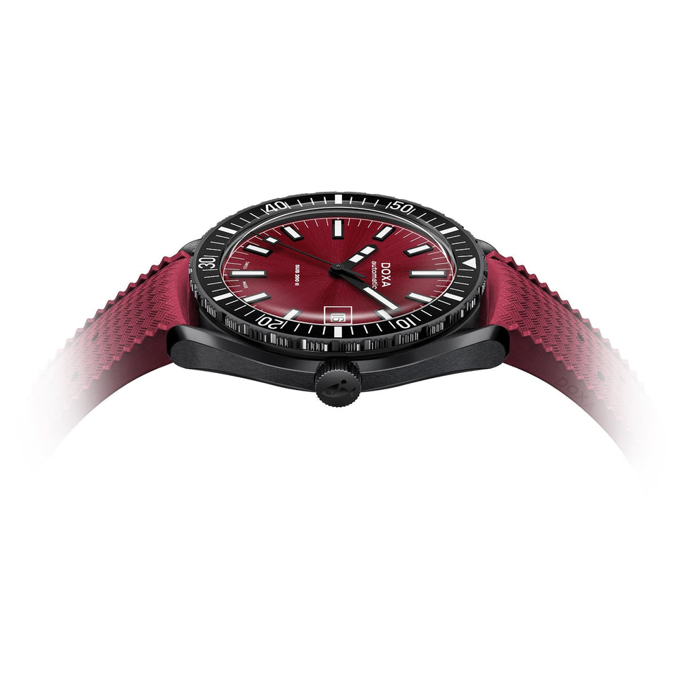 Doxa SUB 200 II Redcoral Men's Red Rubber Strap Watch
