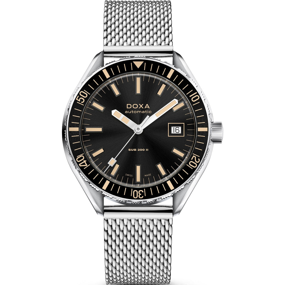 Doxa SUB 200 II Sharhunter Men's Mesh Bracelet Watch