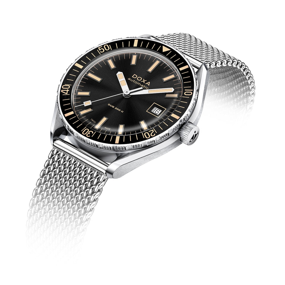 Doxa SUB 200 II Sharhunter Men's Mesh Bracelet Watch