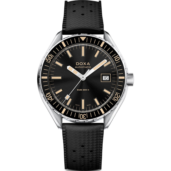 Doxa SUB 200 II Sharhunter Men's Rubber Strap Watch