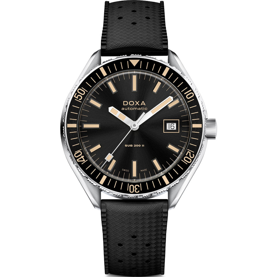 Doxa SUB 200 II Sharhunter Men's Rubber Strap Watch