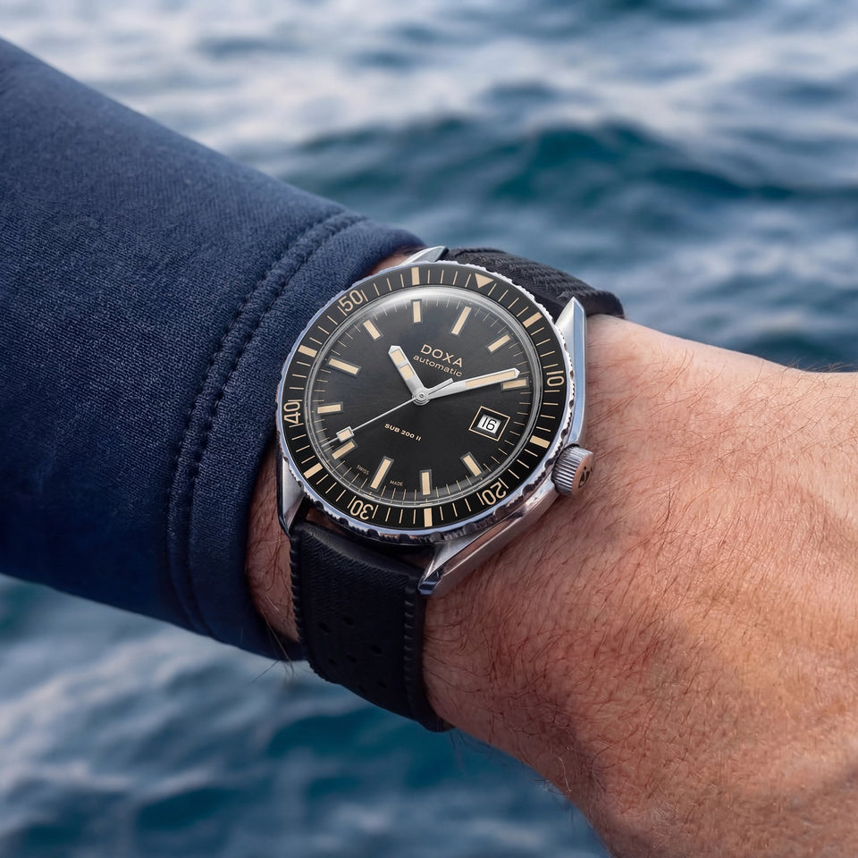Doxa SUB 200 II Sharhunter Men's Rubber Strap Watch