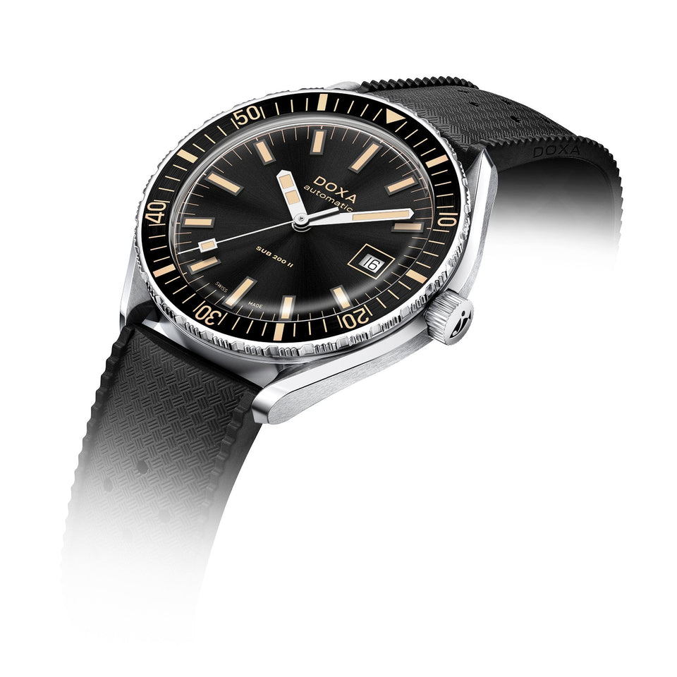 Doxa SUB 200 II Sharhunter Men's Rubber Strap Watch
