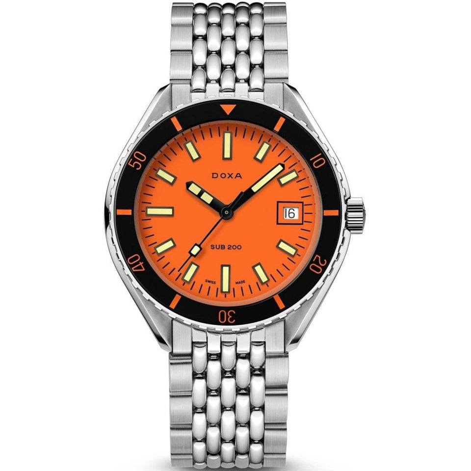 Doxa SUB 200 Professional Bracelet Watch, Orange