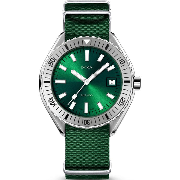 Doxa SUB 200 Sea Emerald 42mm Automatic NATO Strap Watch